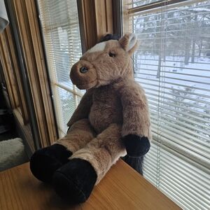 Build-A-Bear Brown and Black Plush Horse